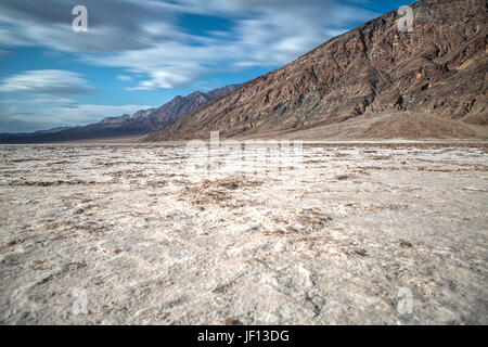 Badwater Basin im Death Valley in Kalifornien Stockfoto