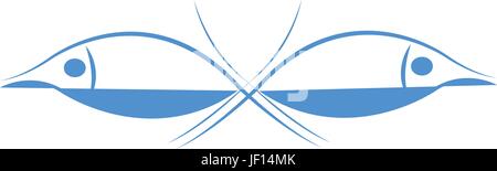 Restaurant, blau, Lebensmittel, Nahrungsmittel, isoliert, Grafik, modern, moderne, Tier, Stock Vektor