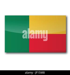Flagge benin Stock Vektor