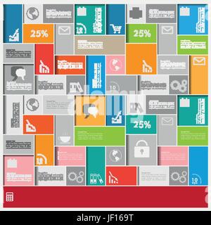 Info, Präsentation, Diagramm, Modern, moderne, Illustration, Dekor, Quadrat, Stock Vektor
