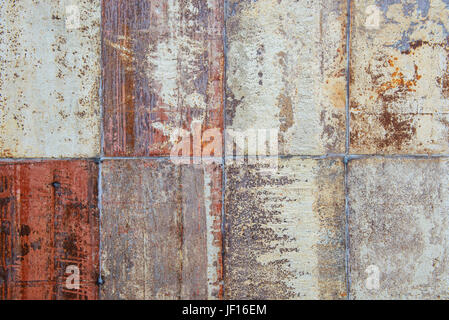 Rostige Metallplatte Hintergrund Stockfoto