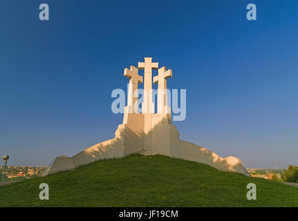 Drei Kreuze Hill Vilnius Litauen Stockfoto