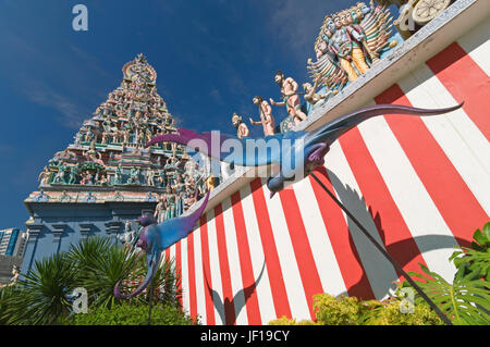 Hindu-Tempel Sri Srinivasa Perumal wenig Indien Singapur Stockfoto