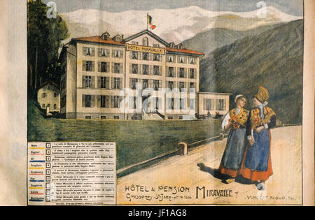 Hotel Miravalle, Gressoney-Saint-jean Stockfoto