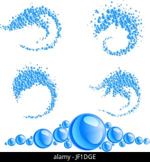 blau, Bewegung, Verschiebung, Bewegung, Bewegung, Flüssigkeit, Farbe, Fluss, Grafik, Stock Vektor