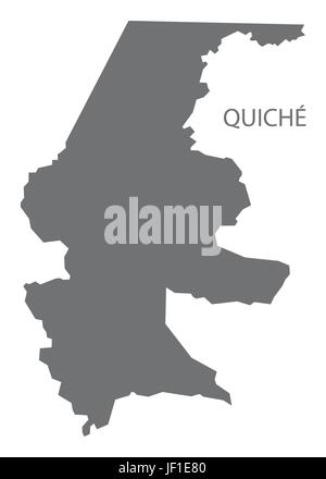 Quiche Guatemala Karte grau Abbildung silhouette Stock Vektor