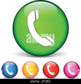 Telefon, Handy, Anruf, Taste, Icon, Vektor, Ikonen, Internet, Www, Stock Vektor