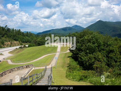 Rastplatz am Straßenrand und in Tennessee übersehen Stockfoto