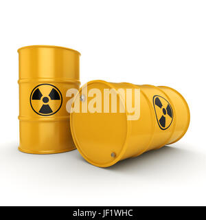 3D-Rendering radioaktiven Fässer Stockfoto