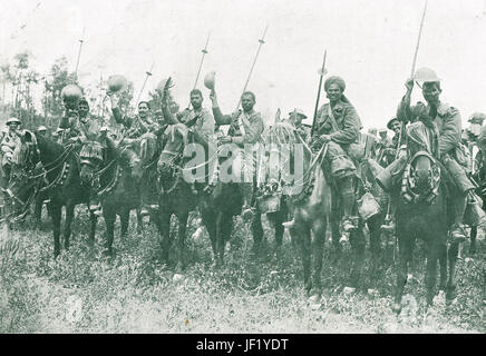 Indische Kavallerie, Schlacht an der Somme 1916 Stockfoto