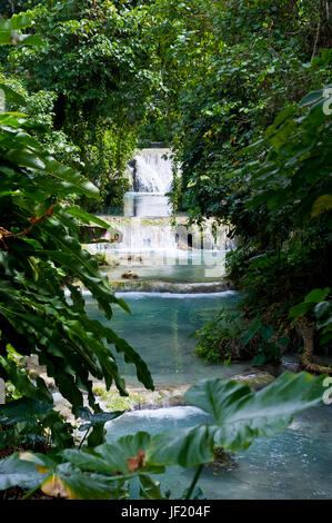 Schöne Mele-Maat Kaskaden in Port Vila, Insel Efate, Vanuatu, South Pacific Stockfoto