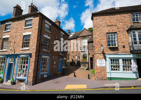 Die Kaianlage und Severn Bank, Ironbridge, Shropshire, England, Großbritannien Stockfoto