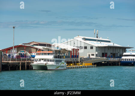 Stokes Hill Wharf Terminal für Harbour Cruises auf Waterfront Darwin, Northern Territory, Australien. Stockfoto