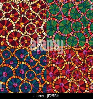 Rad, Ornament, Kreis, Hintergrund, Muster, nahtlose, geometrische, Kulisse, Stock Vektor