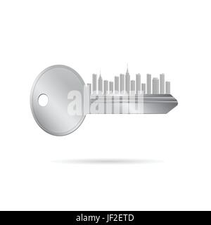 Haus, Gebäude, Gebäude, Stadt, Stadt, isoliert, Model, Design, Projekt, Stock Vektor