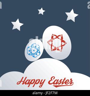 jagen Sie, Osterei, Postkarte, festliche, saisonale, Grußkarte, Gruß, Kunst, Stock Vektor