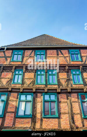 Moltke die Hälfte - timered Haus in Parchim Stockfoto