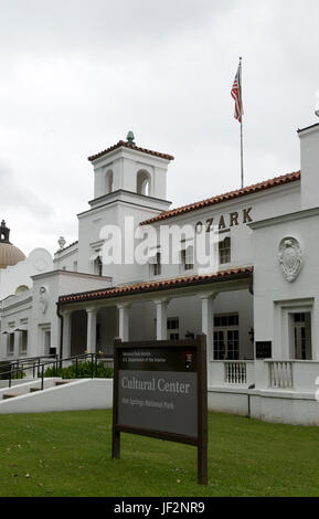 Ozark Badehaus Kulturzentrum in Hot Springs, Arkansas, USA. Stockfoto