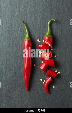 Rote Chilischoten Stockfoto