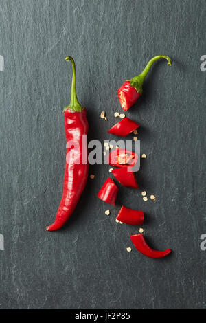 Rote Chilischoten Stockfoto