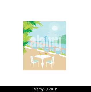 tropischen Drinkbar Stock Vektor