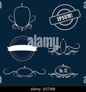 Element, dekorativ, Beschriftung, Stempel, Grenze, Rahmen, Rahmen, elegant, gedeihen, Stock Vektor