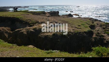 Impressionen vom Fort Bragg Glas Strand in Mendocino County vom 28. April 2017, Kalifornien USA Stockfoto