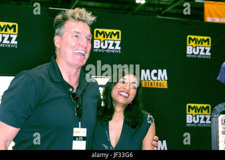 Sam J. Jones, der früher Flash Gordon in dem Film von 1980 spielte, Teilnahme an der 2017 MCM London Comic Con im ExCel Centre, London.  Mitwirkende: Sam J. Jones wo: London, Vereinigtes Königreich bei: Kredit-27. Mai 2017: Ricky Swift/WENN.com Stockfoto