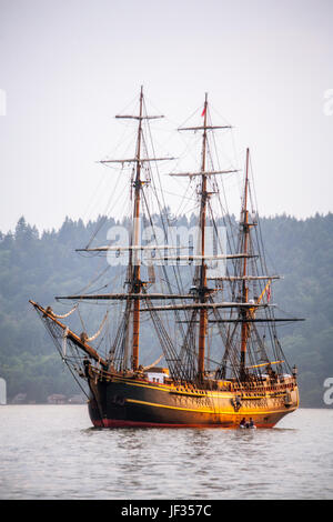 Die Bounty, Nachbildung der HMS Bounty und verwendet im Film Meuterei auf der Bounty, starring Marlon Brando. Während Hurrikan Sandy versenkt in 2012. Stockfoto