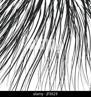 Element, Muster mit gewellten, verzerrte Linien. Abstrakte geometrische Abbildung in schwarz / weiß Stock Vektor