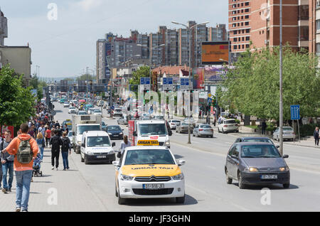 Main Bulevardi Bill Klinton Straße, Pristina (Prishtina), Republik Kosovo Stockfoto