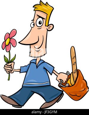 Lächeln zu Fuß Stock Vektor