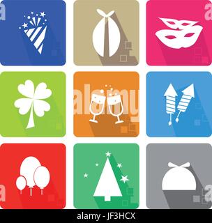 Grafiken, Ostern, Satz, Ikonen, Objekt, süß, Grafiken, Baum, Urlaub, Urlaub, Stock Vektor