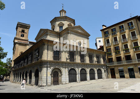 San Lorenzo-Kirche im Zentrum von Pamplona in Navarra Spanien historica Stockfoto