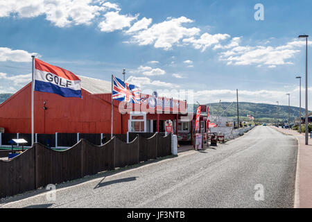 Pensarn Promenade in der Nähe Abergele und Pensarn Bahnhof Stockfoto