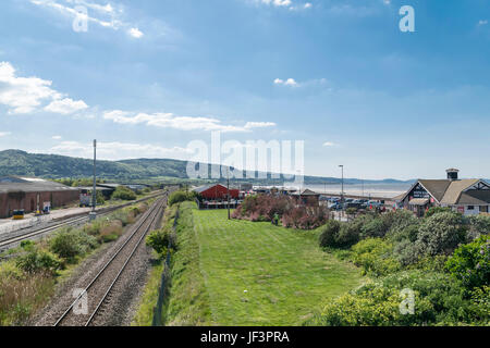 Pensarn Promenade in der Nähe Abergele und Pensarn Bahnhof Stockfoto