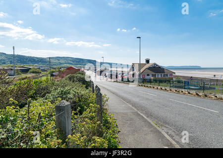 Pensarn Promenade in der Nähe Abergele und Pensarn Bahnhof Stockfoto