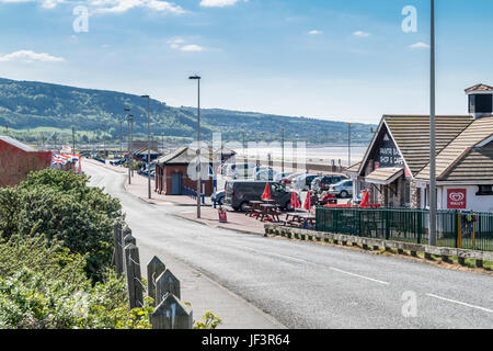 Pensarn Promenade in der Nähe Abergele und Pensarn Bahnhof Stockfoto