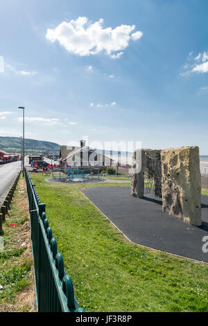 Pensarn Promenade in der Nähe Abergele und Pensarn Bahnhof Stockfoto