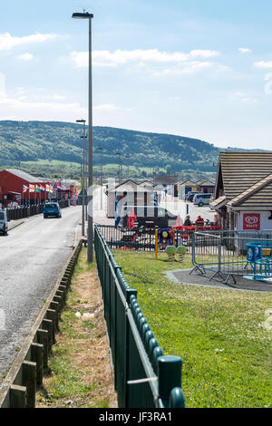 Pensarn Promenade in der Nähe Abergele und Pensarn Bahnhof Stockfoto