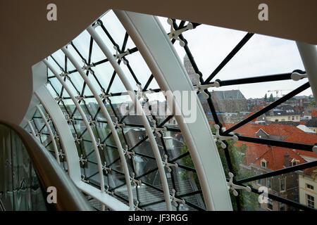 Blick auf Zwolle aus Fenster am Museum de Fundatie, Zwolle, Niederlande Stockfoto
