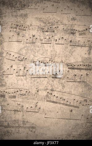 Vintage Musik Noten Stockfoto