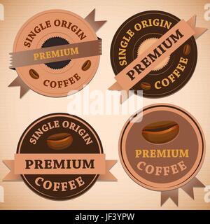 Jahrgang, Illustration, Element, Retro, Label, Rahmen, Stempel, Rahmen, Café, Stock Vektor