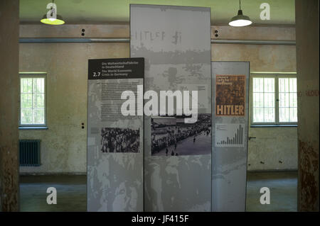 03.06.2017, Dachau, Bayern, Deutschland, Europa - Ausstellung im Museum der Gedenkstätte des Konzentrationslagers Dachau. Stockfoto