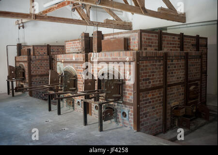 03.06.2017, Dachau, Bayern, Deutschland, Europa - Krematorium Bereich an der Gedenkstätte des Konzentrationslagers Dachau. Stockfoto