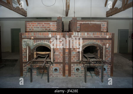 03.06.2017, Dachau, Bayern, Deutschland, Europa - Krematorium Bereich an der Gedenkstätte des Konzentrationslagers Dachau. Stockfoto