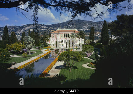 Villa Ephrussi de Rothschild oder Villa Île-de-France, Saint-Jean-Cap-Ferrat, Côte d ' Azur, Frankreich Stockfoto