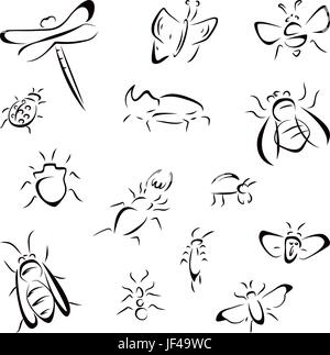 Schmetterling schwarz Stock Vektor