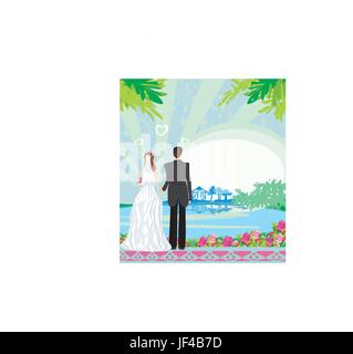 Flitterwochen in den Tropen Stock Vektor