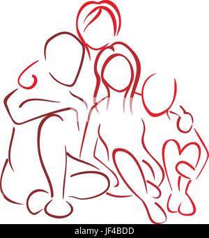 Papa Kinder Stock Vektor